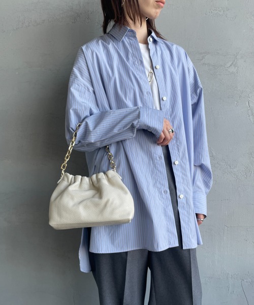 AULENTTI（オウレンティ）の「[AULENTTI/オーレンティ] DOLLARO 2WAY チェーンショルダー レザーミニバッグ（ショルダーバッグ・レディース・ブラック/オフホワイト・F）」の21枚目の写真