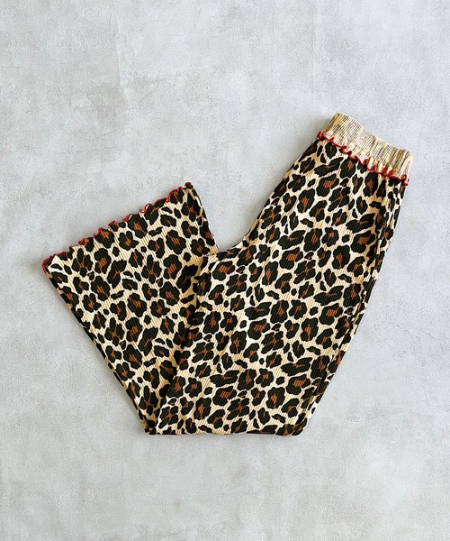 MARKEY'S（マーキーズ）の「総柄ワッフルフレアーパンツ/おとな（その他パンツ・レディース・ピンク/ブラウン/ライトグリーン/ブラック・160cm）」の3枚目の写真