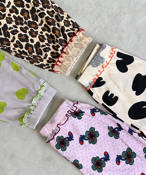 MARKEY'S（マーキーズ）の「総柄ワッフルフレアーパンツ/おとな（その他パンツ・レディース・ピンク/ブラウン/ライトグリーン/ブラック・160cm）」の9枚目の写真