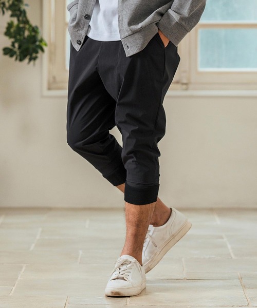 Magine(マージン)の「mp13232- Stretch Nylon Fabric Cropped Pants クロップドジョガーパンツ(その他パンツ・メンズ・チャコール/ブラック/ブルーグリーン・44/46/48)」の1枚目の写真