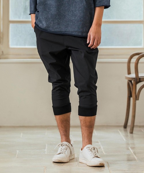 Magine(マージン)の「mp13232- Stretch Nylon Fabric Cropped Pants クロップドジョガーパンツ(その他パンツ・メンズ・チャコール/ブラック/ブルーグリーン・44/46/48)」の5枚目の写真