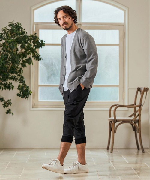Magine(マージン)の「mp13232- Stretch Nylon Fabric Cropped Pants クロップドジョガーパンツ(その他パンツ・メンズ・チャコール/ブラック/ブルーグリーン・44/46/48)」の7枚目の写真