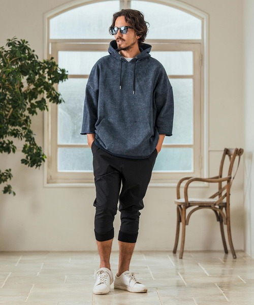 Magine(マージン)の「mp13232- Stretch Nylon Fabric Cropped Pants クロップドジョガーパンツ(その他パンツ・メンズ・チャコール/ブラック/ブルーグリーン・44/46/48)」の9枚目の写真