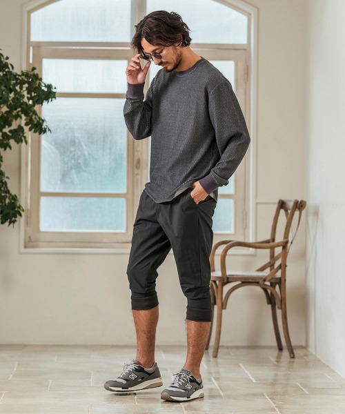 Magine(マージン)の「mp13232- Stretch Nylon Fabric Cropped Pants クロップドジョガーパンツ(その他パンツ・メンズ・チャコール/ブラック/ブルーグリーン・44/46/48)」の14枚目の写真