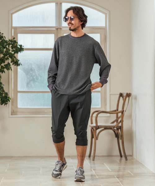 Magine(マージン)の「mp13232- Stretch Nylon Fabric Cropped Pants クロップドジョガーパンツ(その他パンツ・メンズ・チャコール/ブラック/ブルーグリーン・44/46/48)」の15枚目の写真
