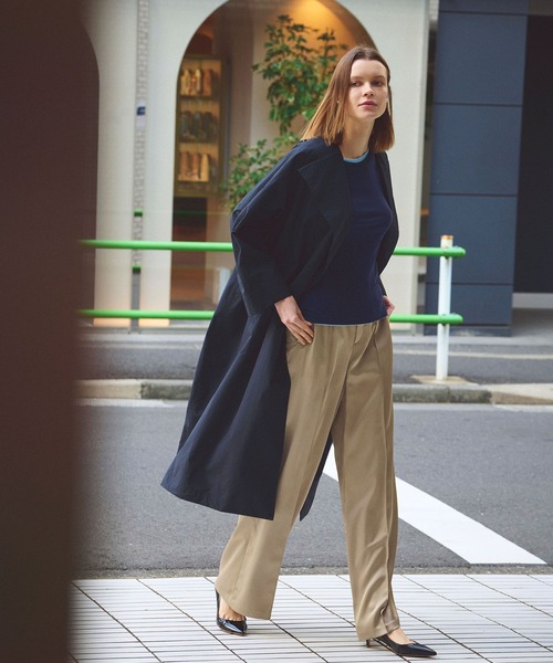 N.O.R.C（ノーク）の「【NYLON WEATHER】ロングコート（その他アウター・レディース・ネイビー/アイボリー・S/M）」の3枚目の写真