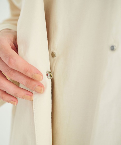 N.O.R.C（ノーク）の「【NYLON WEATHER】ロングコート（その他アウター・レディース・ネイビー/アイボリー・S/M）」の11枚目の写真