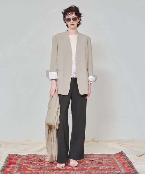 DRESSTERIOR（ドレステリア）の「【スタイリスト福田麻琴さんコラボ】センターシームワイドスウェットパンツ（その他パンツ・レディース・グレー/チャコールグレー・36/38/34）」の11枚目の写真