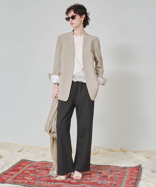 DRESSTERIOR（ドレステリア）の「【スタイリスト福田麻琴さんコラボ】センターシームワイドスウェットパンツ（その他パンツ・レディース・グレー/チャコールグレー・36/38/34）」の12枚目の写真