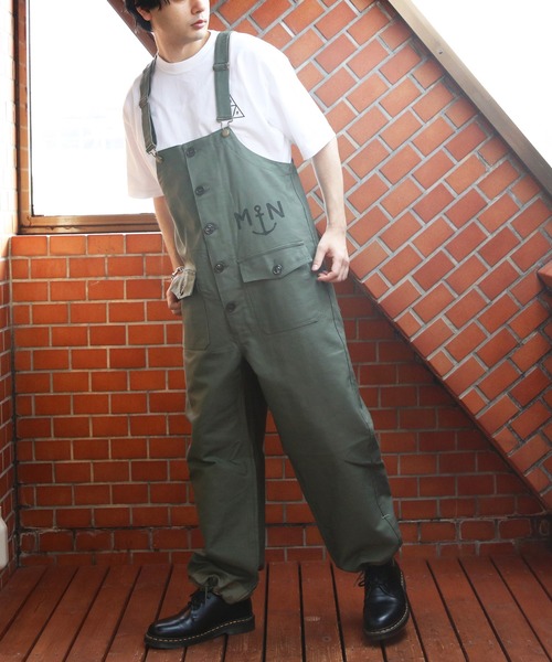 ８(eight)（エイト）の「フランスタイプ NAVY オーバーオール（サロペット/オーバーオール・メンズ・オリーブ/ネイビー・1/3/2）」の2枚目の写真