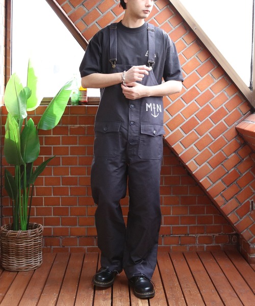 セール】フランスタイプ NAVY オーバーオール（サロペット