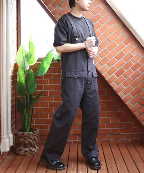 セール】フランスタイプ NAVY オーバーオール（サロペット