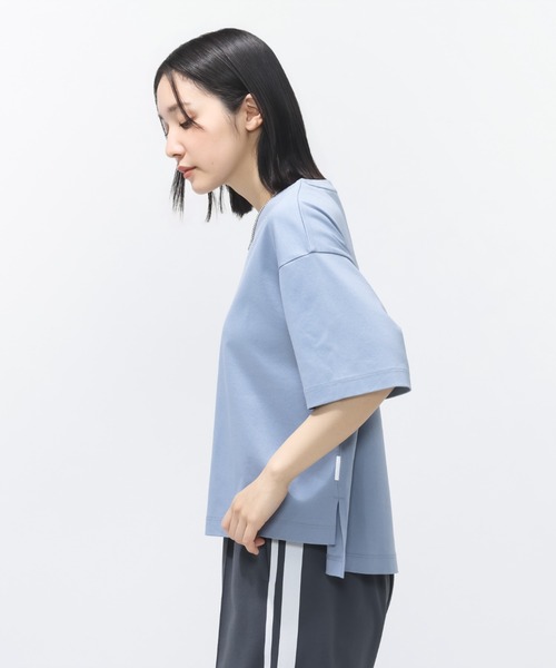 TIGORA(ティゴラ)の「ティゴラ TIGORA UVカットシルキーコットンオーバーサイズTシャツ(Tシャツ/カットソー・レディース・ライトベージュ/ブラック/グレー/ライトグリーン/ピンク/ホワイト/ベージュ/ネイビー・S/M/L/XL)」の21枚目の写真