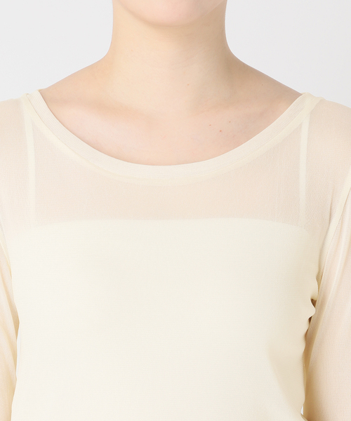 JOURNAL STANDARD relume（ジャーナルスタンダード　レリューム）の「《追加2/2枚セット》3WAYチュールレイヤード T（Tシャツ/カットソー・レディース・チャコールグレー/ベージュ/グレー/サックスブルー・FREE）」の22枚目の写真