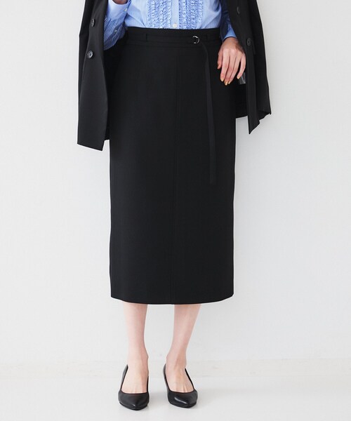 UNTITLED（アンタイトル）の「【接触冷感/UV/セットアップ可能】ライトウェイト ナロースカート（スカート・レディース・ベージュ/ブラック/チャコールグレー・00/01/02/03/04/42/44/46/48/50）」の2枚目の写真