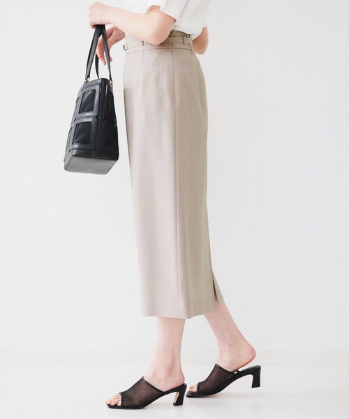 UNTITLED（アンタイトル）の「【接触冷感/UV/セットアップ可能】ライトウェイト ナロースカート（スカート・レディース・ベージュ/ブラック/チャコールグレー・00/01/02/03/04/42/44/46/48/50）」の13枚目の写真