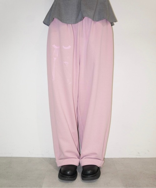 musubore(ムスボレ)の「buggy print sweat PT / プリントスエットパンツ(スウェットパンツ・レディース・ピンク/グレー・1/0)」の20枚目の写真
