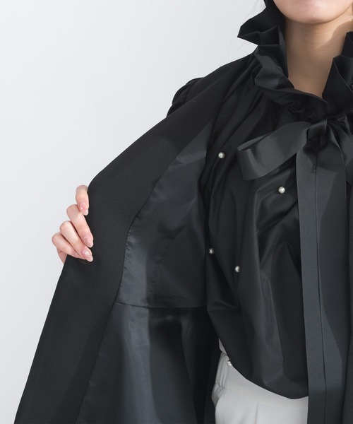 PICCIN PERLA（ピッチンペルラ）の「パールボタンペプラムジャケット（ノーカラージャケット・レディース・ブラック・M）」の13枚目の写真
