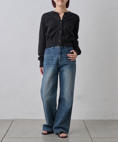 paradigm（パラダイム）の「コットンニットショートカーデ（カーディガン/ボレロ・レディース・アイボリー/ブラック/グレー・SMALL/MEDIUM）」の16枚目の写真