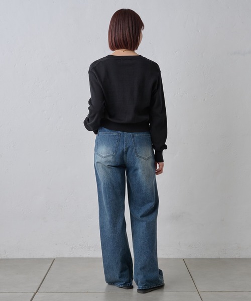 paradigm（パラダイム）の「コットンニットショートカーデ（カーディガン/ボレロ・レディース・アイボリー/ブラック/グレー・SMALL/MEDIUM）」の18枚目の写真