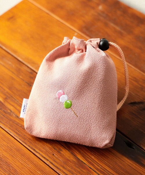 和菓子刺繍 巾着（ポーチ）｜BEAMS JAPAN（ビームス ジャパン