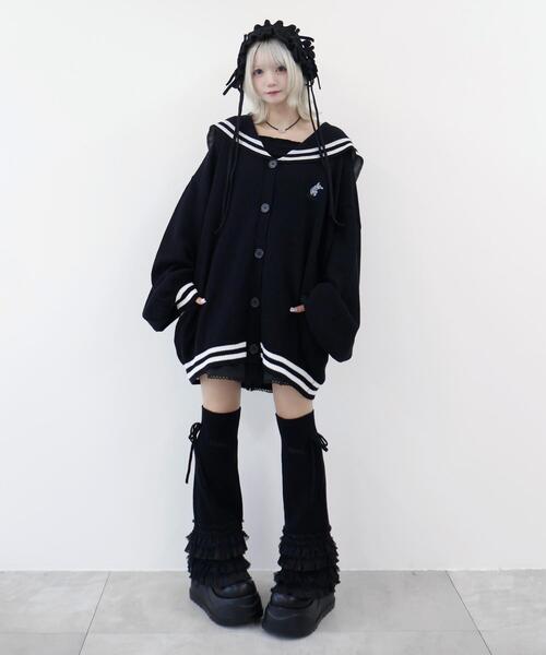 Whinny(ホワイニー)の「Whinny/天才秀才クールな学生カーディガン(カーディガン/ボレロ・レディース・ブラック/ホワイト/グレー/ピンク/サックスブルー・FREE)」の14枚目の写真