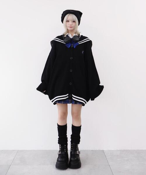 Whinny(ホワイニー)の「Whinny/天才秀才クールな学生カーディガン(カーディガン/ボレロ・レディース・ブラック/ホワイト/グレー/ピンク/サックスブルー・FREE)」の15枚目の写真