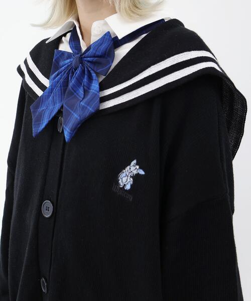 Whinny(ホワイニー)の「Whinny/天才秀才クールな学生カーディガン(カーディガン/ボレロ・レディース・ブラック/ホワイト/グレー/ピンク/サックスブルー・FREE)」の18枚目の写真