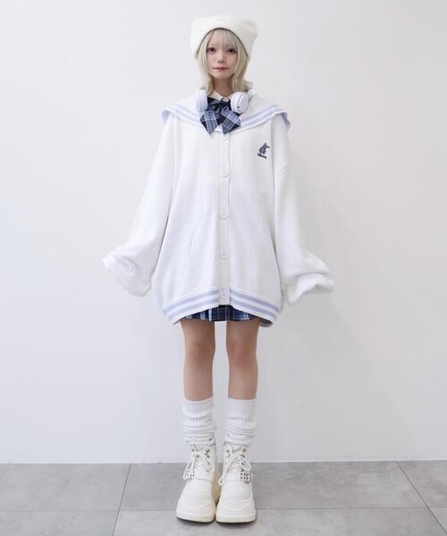 Whinny(ホワイニー)の「Whinny/天才秀才クールな学生カーディガン(カーディガン/ボレロ・レディース・ブラック/ホワイト/グレー/ピンク/サックスブルー・FREE)」の22枚目の写真