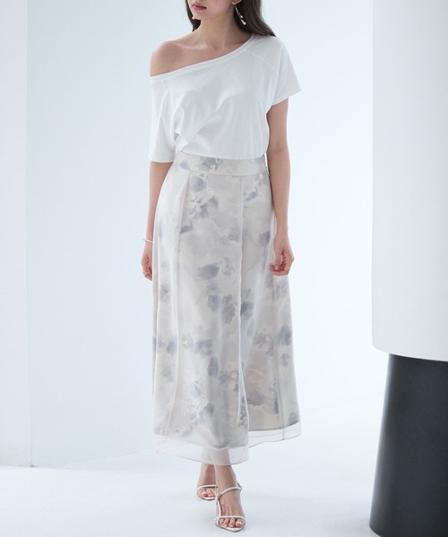 SAISON DE PAPILLON(セゾンドパピヨン)の「シアー花柄ハイウエストスカート(スカート・レディース・グリーン/ピンク/ラベンダー・S/L/M)」の17枚目の写真