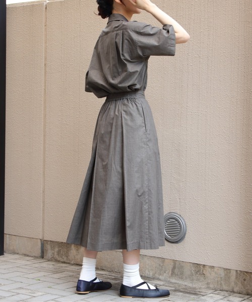 THE SHINZONE(ザ シンゾーン)の「THE SHINZONE/シンゾーン ボックスプリーツスカート BOX PLEATS SKIRT 25MMSSK01(スカート・レディース・ブラック/チャコールグレー・36)」の6枚目の写真