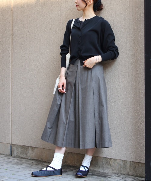 THE SHINZONE(ザ シンゾーン)の「THE SHINZONE/シンゾーン ボックスプリーツスカート BOX PLEATS SKIRT 25MMSSK01(スカート・レディース・ブラック/チャコールグレー・36)」の8枚目の写真