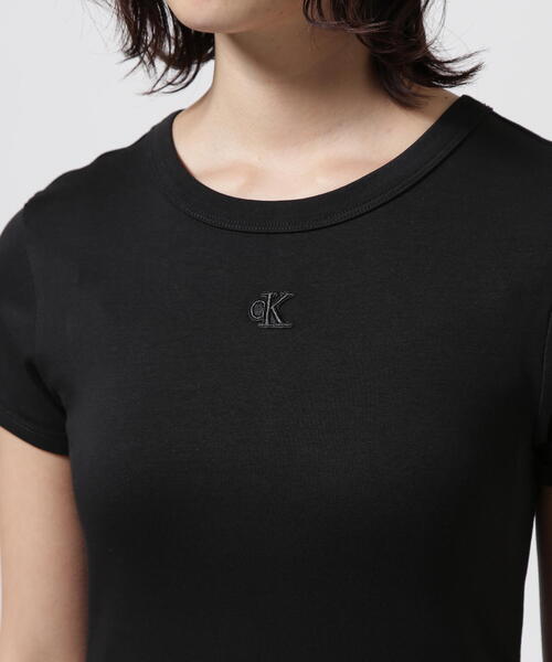 Calvin Klein(カルバン・クライン)の「Calvin Klein(カルバンクライン)ショートスリーブカットソーワンピース(ワンピース・レディース・ブラック・S)」の9枚目の写真