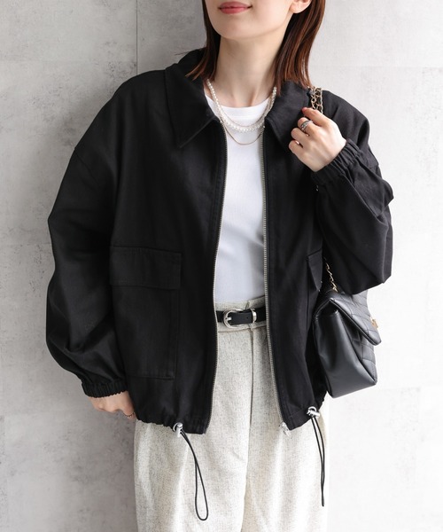 ドッキングデニムブルゾン アイズフロンティア 作業服 7410 ストレッチ デニムジャケット