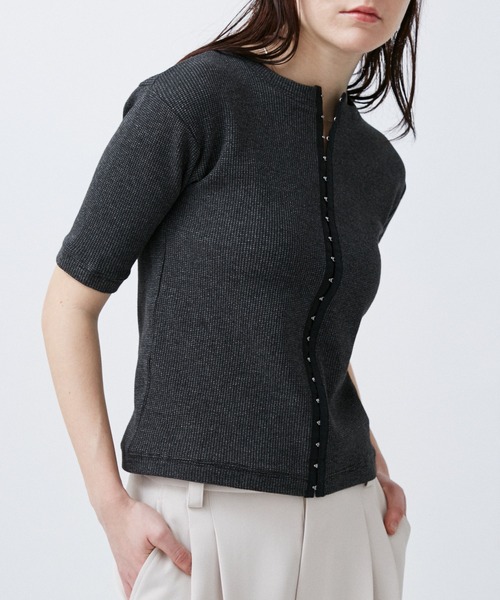 M TO R（ムウトアール）の「HOCK THERMAL 5/S TOPS（Tシャツ/カットソー・レディース・ライトグレー/イエロー/ブラック・38/40）」の12枚目の写真