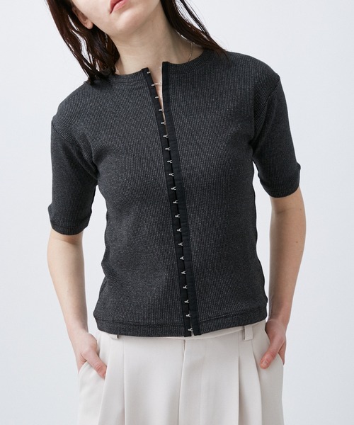 M TO R（ムウトアール）の「HOCK THERMAL 5/S TOPS（Tシャツ/カットソー・レディース・ライトグレー/イエロー/ブラック・38/40）」の13枚目の写真