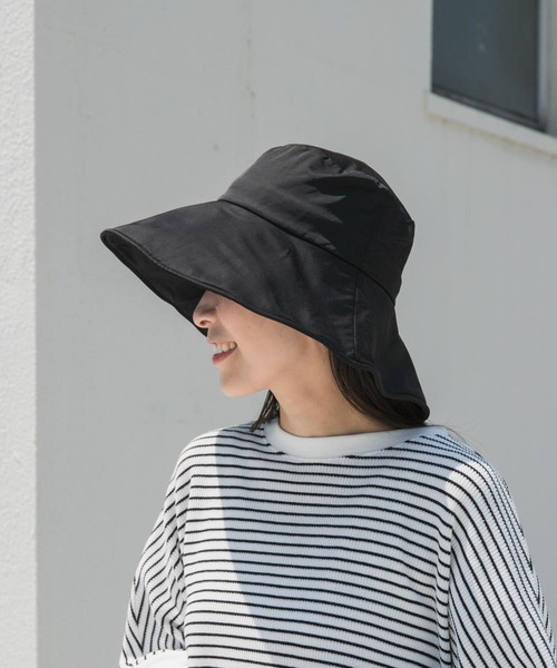 URBAN RESEARCH DOORS（アーバンリサーチドアーズ）の「撥水UVハット（ハット・レディース・カーキ/ブラック・ONE）」の2枚目の写真