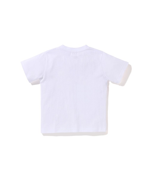 A BATHING APE(アベイシングエイプ)の「BABY MILO THINKING TEE(Tシャツ/カットソー・キッズ・サックスブルー/ホワイト・90/140/120/130/110/100)」の3枚目の写真