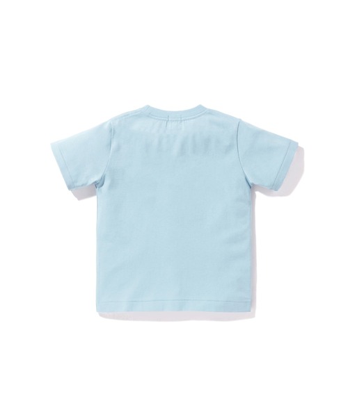 A BATHING APE(アベイシングエイプ)の「BABY MILO THINKING TEE(Tシャツ/カットソー・キッズ・サックスブルー/ホワイト・90/140/120/130/110/100)」の4枚目の写真