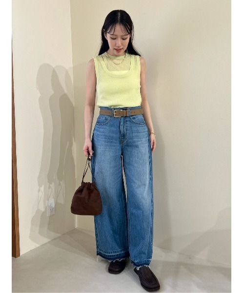 tシャツ イージーケアタンクレイヤードカットトップス レディース イージーケアタンクレイヤードカットトップス（Tシャツ