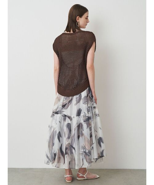 ELENDEEK（エレンディーク）の「メタルライクヤーンメッシュトップス（ニット/セーター・レディース・オフホワイト/ブラウン・FREE）」の19枚目の写真