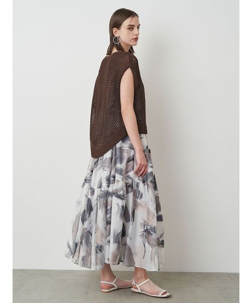 ELENDEEK（エレンディーク）の「メタルライクヤーンメッシュトップス（ニット/セーター・レディース・オフホワイト/ブラウン・FREE）」の21枚目の写真