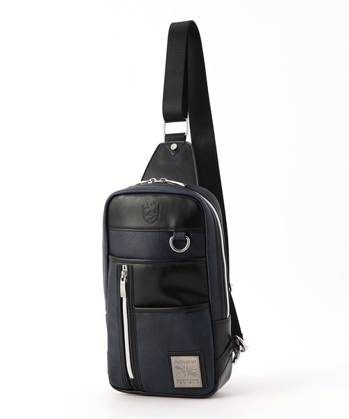 NICOLE CLUB FOR MEN（ニコルクラブフォーメン）の「Admiral別注ボディーバッグ（ボディバッグ/ウエストポーチ・メンズ・ブラック/カーキ/ネイビー/カモフラージュ/ホワイト系・FREE）」の4枚目の写真