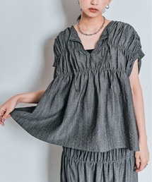 W:Huku | シャーリング ギャザー ブラウス(シャツ/ブラウス)