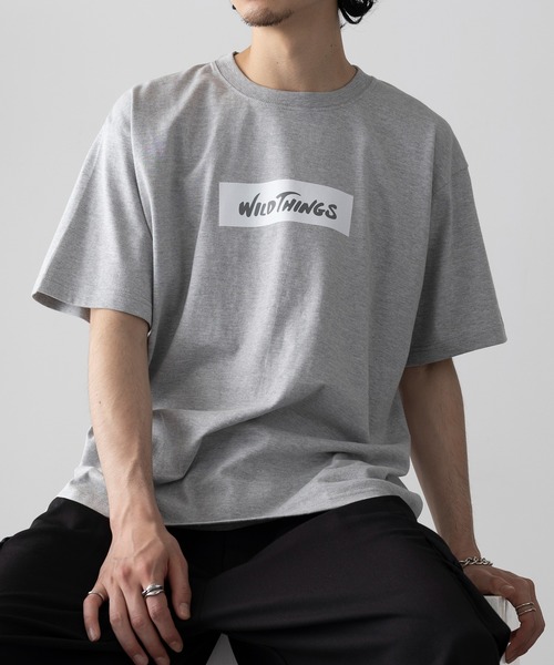 WILD THINGS(ワイルドシングス)の「【WILD THINGS】BOX LOGO TEE ロゴ半袖Tシャツ WT25069K(Tシャツ/カットソー・メンズ・ホワイト/ブラック/グレー・M/L/XL)」の3枚目の写真