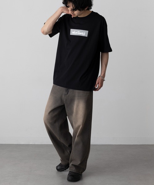 WILD THINGS(ワイルドシングス)の「【WILD THINGS】BOX LOGO TEE ロゴ半袖Tシャツ WT25069K(Tシャツ/カットソー・メンズ・ホワイト/ブラック/グレー・M/L/XL)」の9枚目の写真