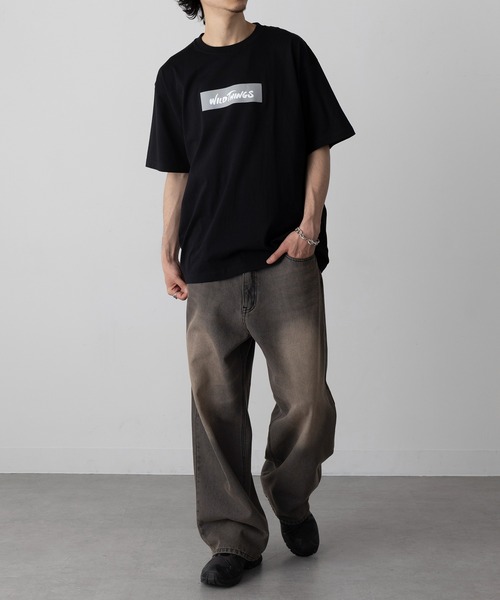 WILD THINGS(ワイルドシングス)の「【WILD THINGS】BOX LOGO TEE ロゴ半袖Tシャツ WT25069K(Tシャツ/カットソー・メンズ・ホワイト/ブラック/グレー・M/L/XL)」の10枚目の写真