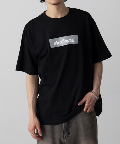 WILD THINGS(ワイルドシングス)の「【WILD THINGS】BOX LOGO TEE ロゴ半袖Tシャツ WT25069K(Tシャツ/カットソー・メンズ・ホワイト/ブラック/グレー・M/L/XL)」の6枚目の写真