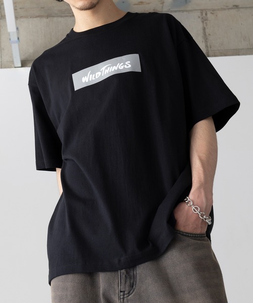 WILD THINGS(ワイルドシングス)の「【WILD THINGS】BOX LOGO TEE ロゴ半袖Tシャツ WT25069K(Tシャツ/カットソー・メンズ・ホワイト/ブラック/グレー・M/L/XL)」の4枚目の写真