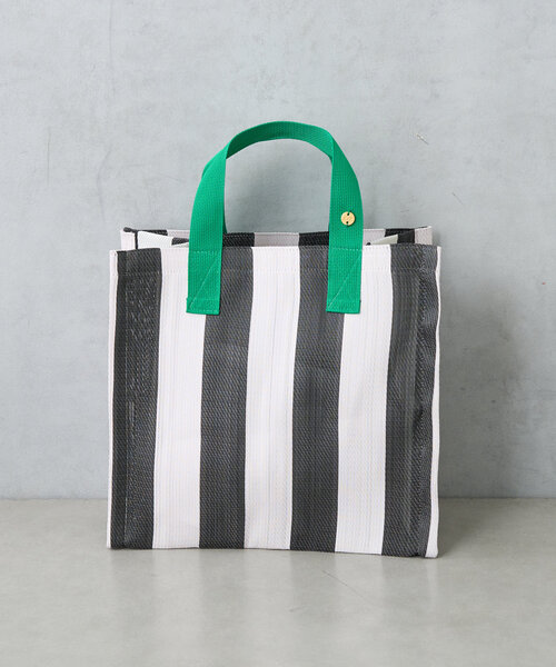 Actually（アクチュアリー）の「STRIPE BOX TOTE BAG（トートバッグ・レディース・ダークブラウン/ピンク/イエロー/ブラック・0）」の16枚目の写真